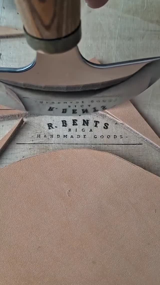 R. Bents Handmade Goods stamp on leather